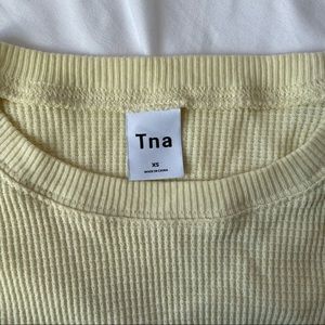 Aritzia TNA Cropped Waffle Long Sleeve
